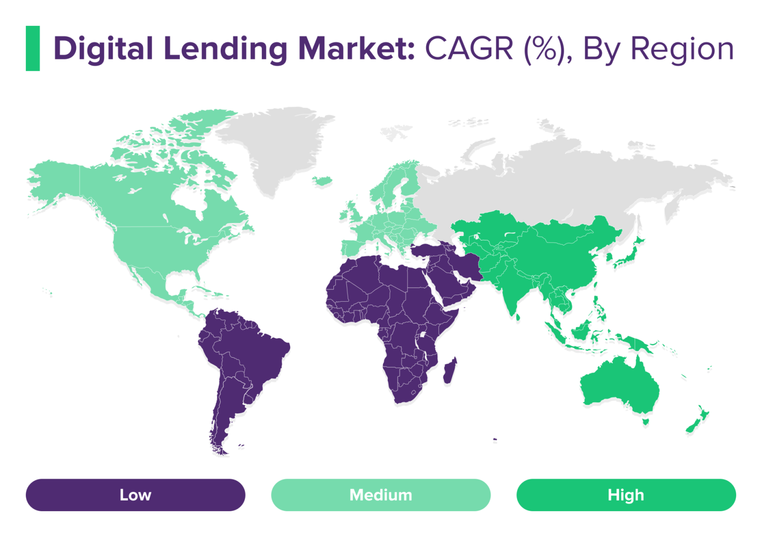 Digital Lending Market CARG by region