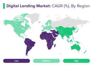 Digital Lending Market CARG by region